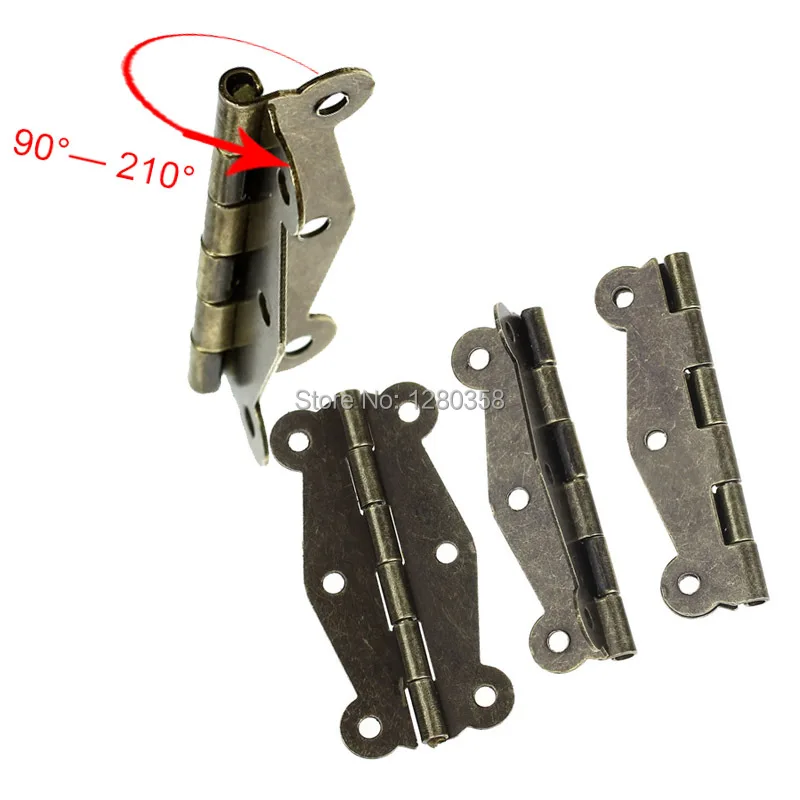 Free Shipping-20pcs Door Butt Hinges(rotated from 0 degrees to 270 degrees) Antique Bronze 6 Holes 5.1cm x 2.4cm D0017 | Обустройство
