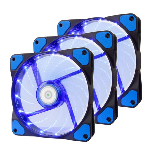 3 Blue Fan ALSEYE Вентилятор компьютера 120 мм PC Вентилятор охлаждения 3 h/l/4pin тихий светодиодный вентилятор для компьютера 1300 об/мин(12 см); 12v вентиляторы - Цвет лезвия: 3 Blue Fan