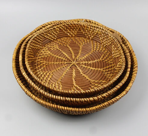 Изысканная отделка exquite ручная работа блюда для пиццы wickerwork тарелки willow crafts кухонная корзина для хранения в багажнике желтая посуда для фруктов лоток