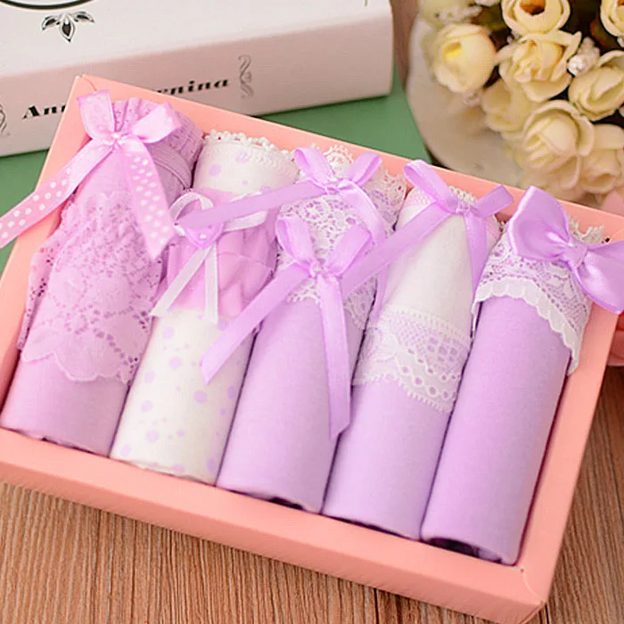 5PCS 5 шт./лот, хлопковые трусики, женское нижнее белье, трусы для девочек, кружевные трусики пикантные, нижнее белье, интимные шорты, трусы Calcinhas Panty Lady - Цвет: 5PCS