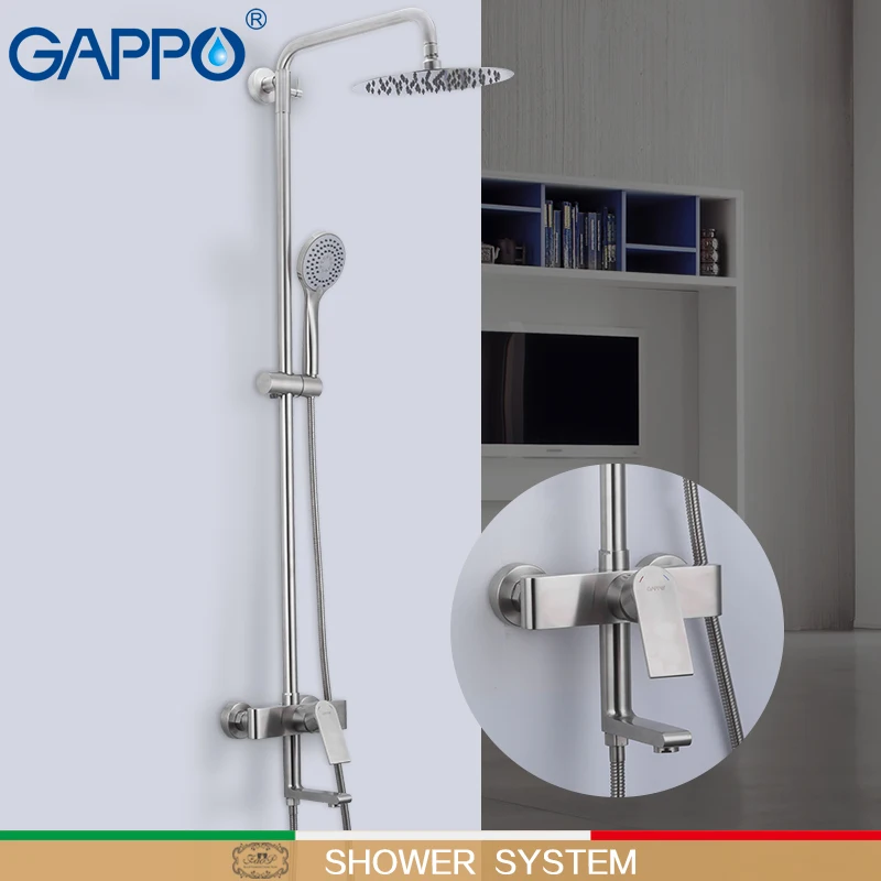 Душевая система GAPPO из нержавеющей стали дождевой смеситель для ванны и ванной