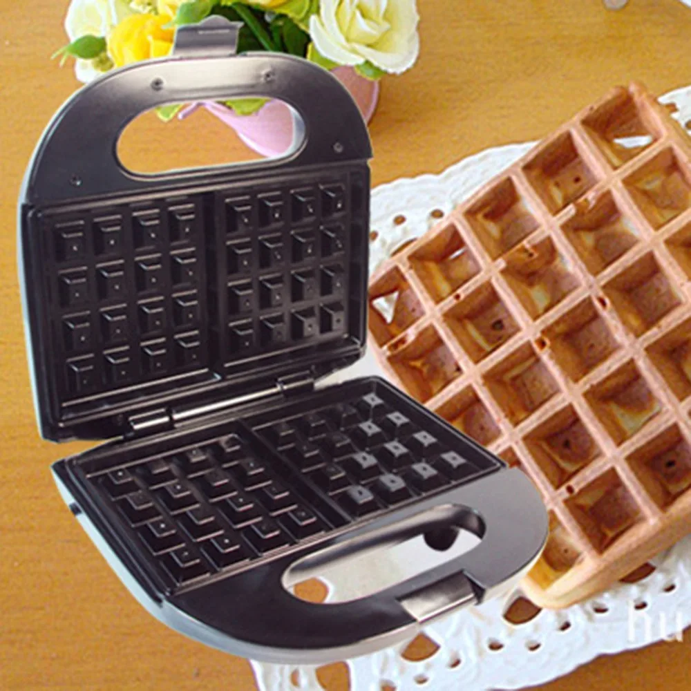 Stainless Steel Waffle Maker Electric Machine Toaster Household Non-stick Bubble Breakfast Power Saved | Бытовая техника