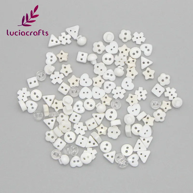 Lucia crafts 50 шт. смешанный стиль 2 отверстия акриловые пуговицы Скрапбукинг одежда Декоративная Кнопка DIY Швейные аксессуары E0411