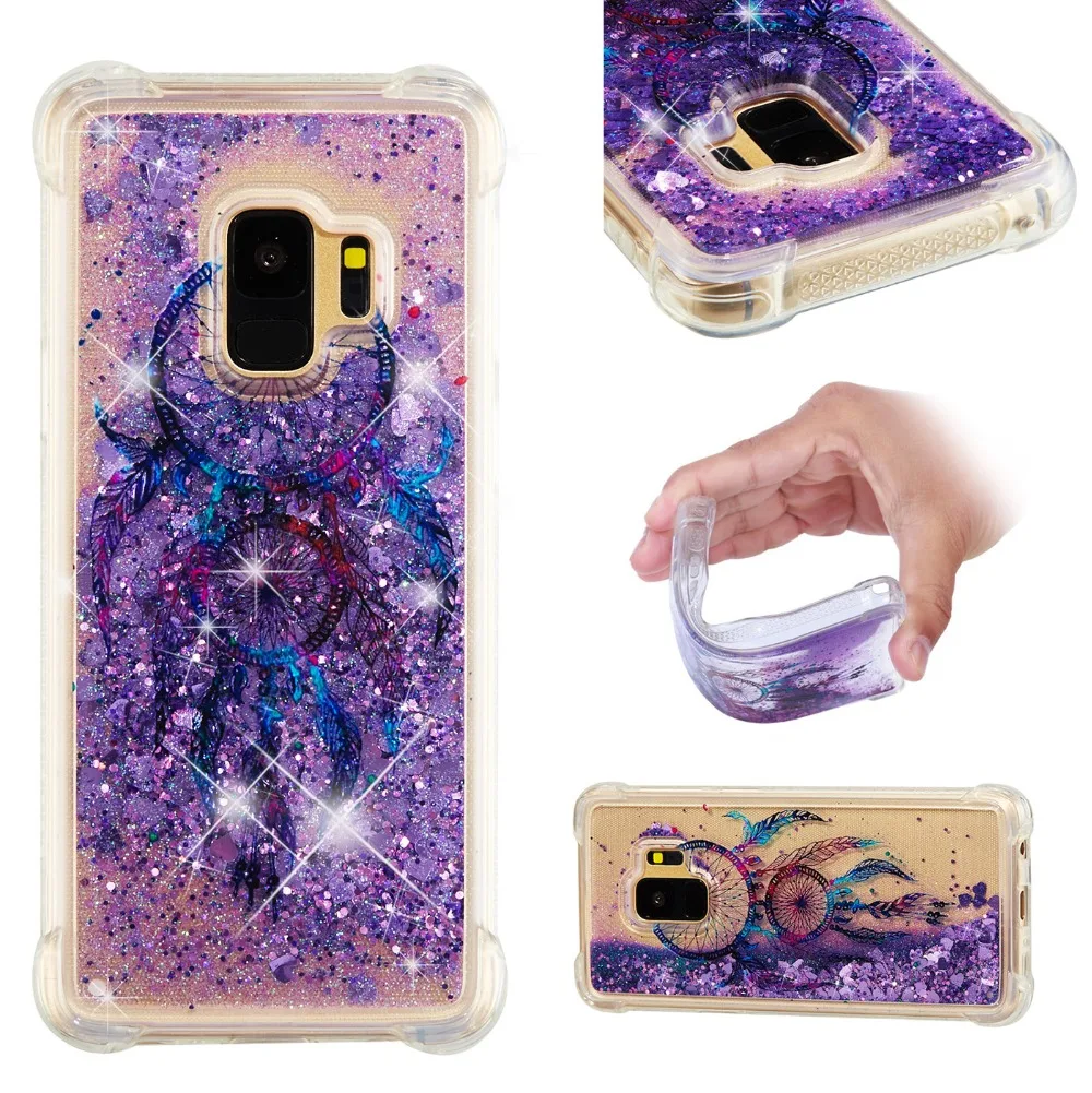 Единорог 3D Жидкий чехол для Samsung S9 S10 Plus S10e A7 A8 2018 J4 J6 Prime Etui Hoesjes|Бамперы| |