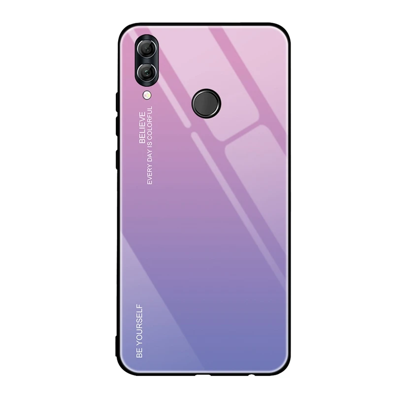 Светло-фиолетовый Силиконовый стеклянный чехол для Xiao mi Red mi Note 8 6 7 Pro 5 K20 Plus GO 6A 7A Red mi on чехол для Xiaomi mi 9T 9 SE 8 A2 Lite A3 A1 чехол - Цвет: Светло-фиолетовый