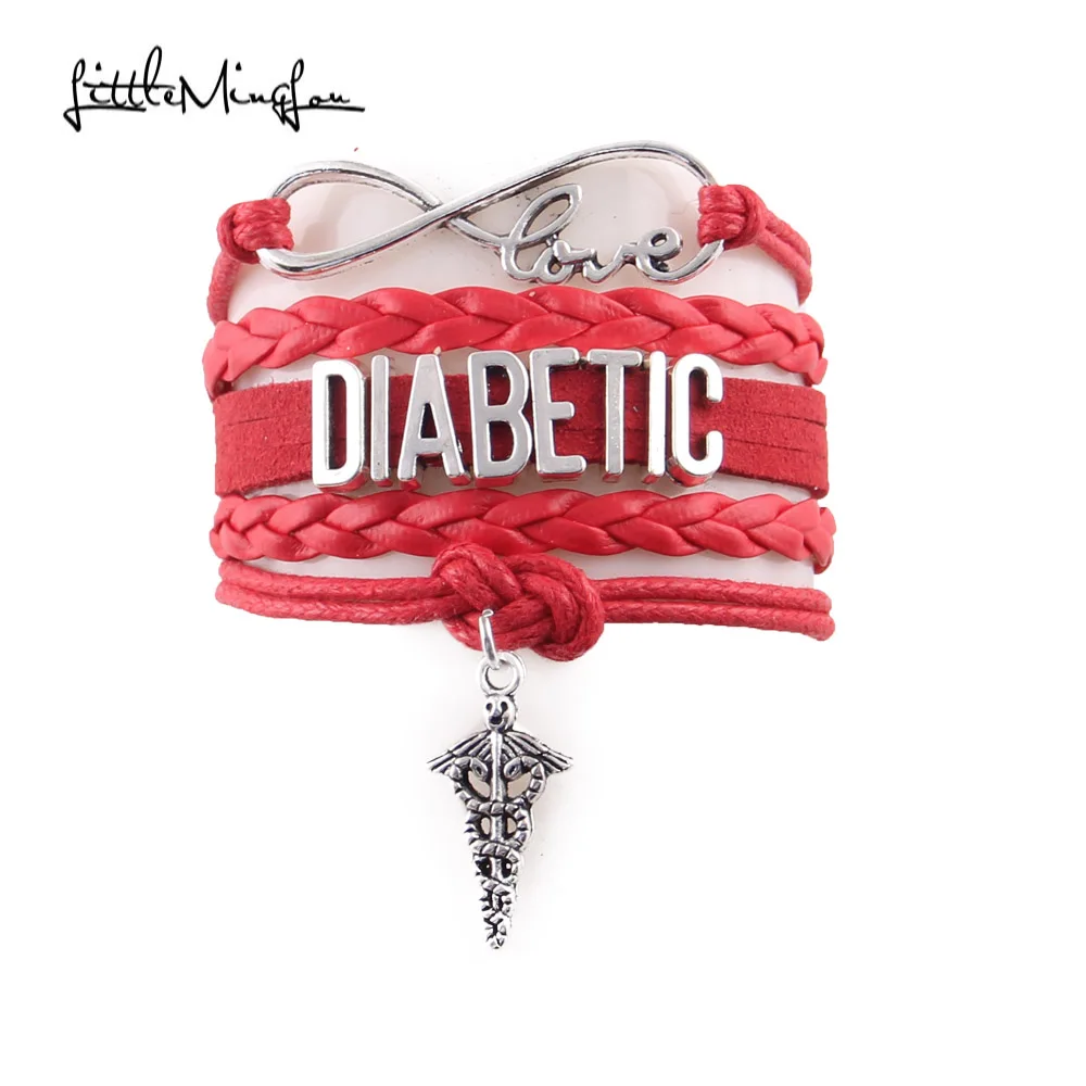 Мужские и женские браслеты с подвеской в виде знака бесконечности|diabetes bracelet|men