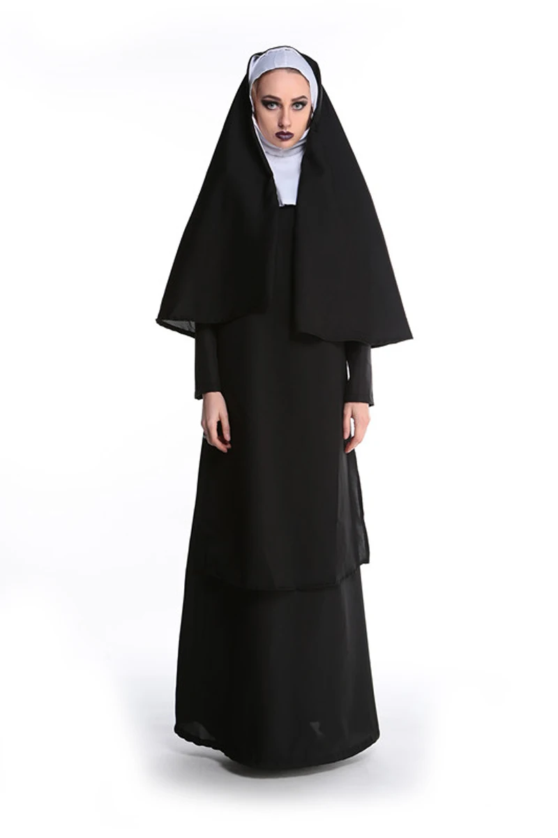 Черные мужские Иисуса Миссионерский костюм Priest Кристиан костюмы женские