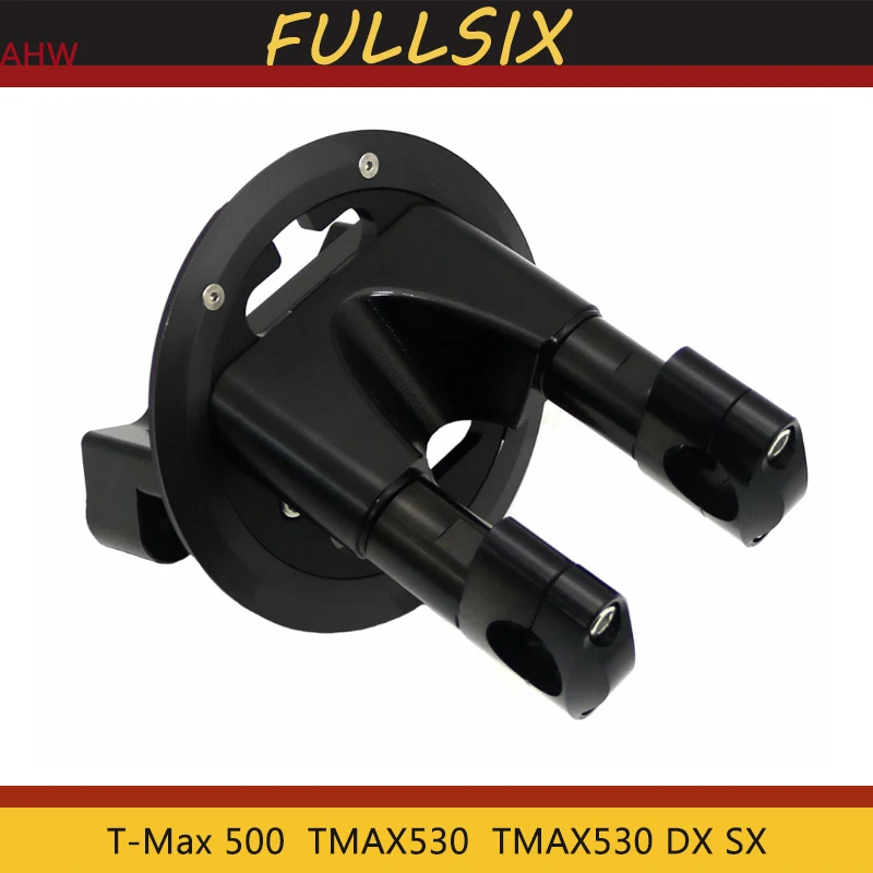 black Аксессуары для мотоциклов T-Max комплект RISER POUR GUIDON для YAMAHA TMAX 500 2008 2012 TMAX 530 12-18tmax 530 dx sx - Цвет: black