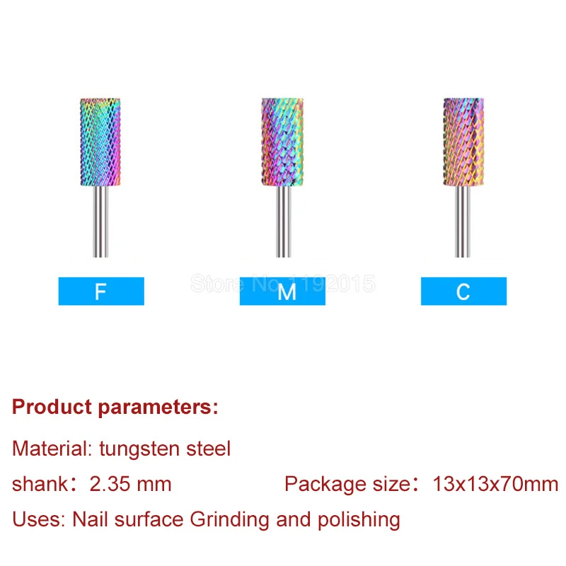 1 шт. синяя Вольфрамовая стальная Шлифовальная головка для ногтей резьба