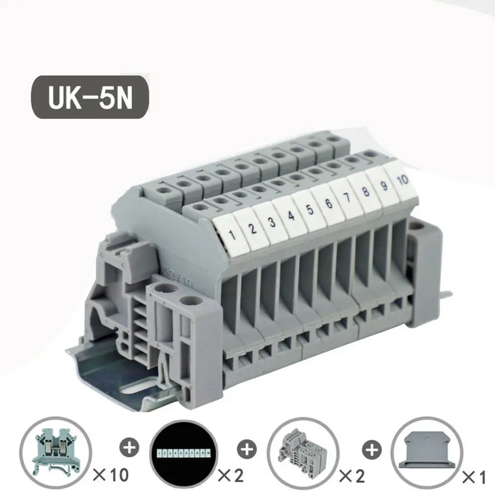 

Комплект клеммных блоков UK5N для DIN-рейки dealhola