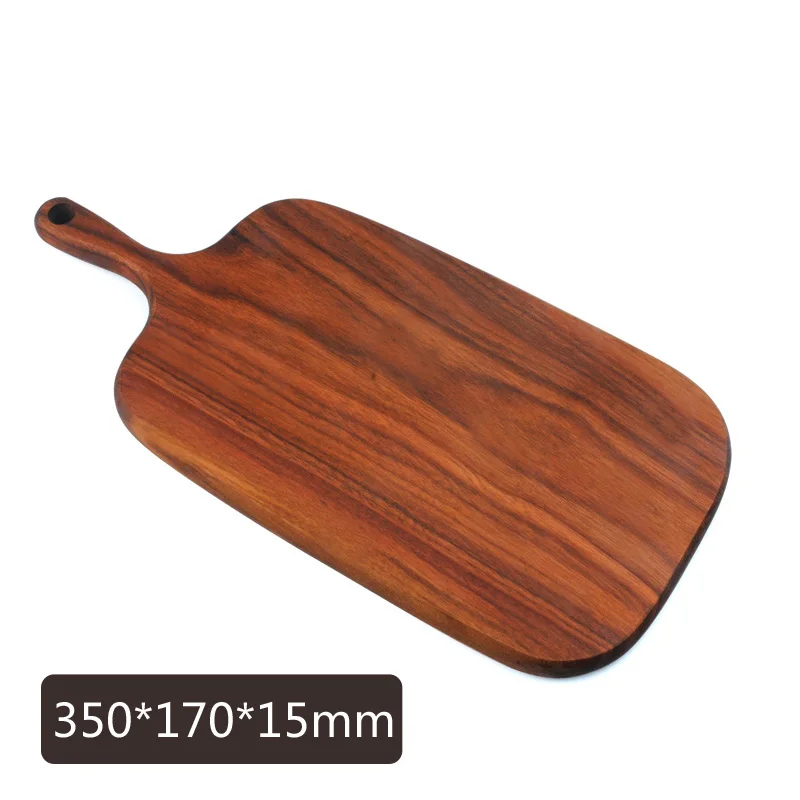 Black walnut-Medium 1 шт. черный орех деревянная разделочная доска кухня разделочная доска 3 размера диски для пиццы настоящая древесина без клея Стоковая пластина - Цвет: Black walnut-Medium