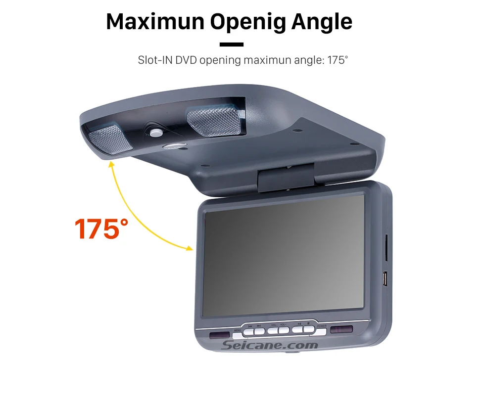 Seicane Roof Mount " TFT dvd-плеер с FM USB SD играми Поддержка новейших 32 бит+ 8 бит игр беспроводной игровой контроллер автомобильный комплект