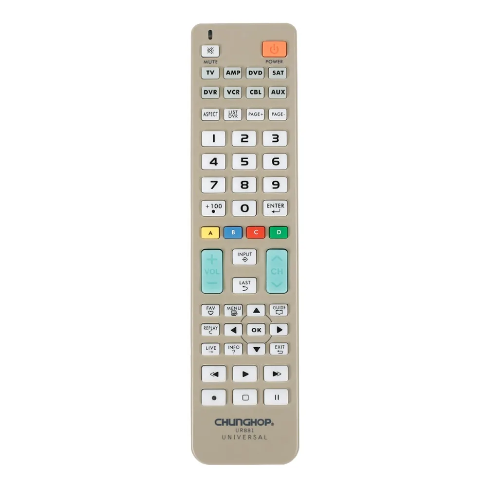 Универсальный пульт дистанционного управления для chunghop UR881 TV DVD AMP SAT VCR CBL AUX operating 8