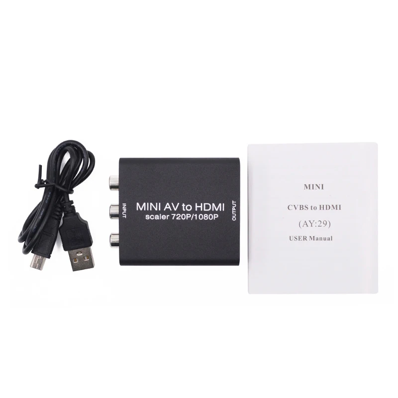 Оригинальный Композитный RCA AV HDMI cvbs к адаптер Поддержка HD 720 P 1080 видео из в Мини av2