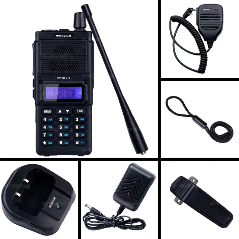 Nktech рации UV-6R V1 + двойной Дисплей Радио VHF/UHF 8 Вт VS Baofeng BF-A55 плюс 1 nktech удаленного