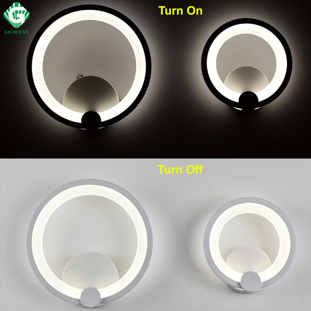 

Wall Lamps 12W 16W Sconce Bedroom Stair Bathroom Aluminum LED Wall Light Modern Round Luminaire Corridor Hotel Home Lighting