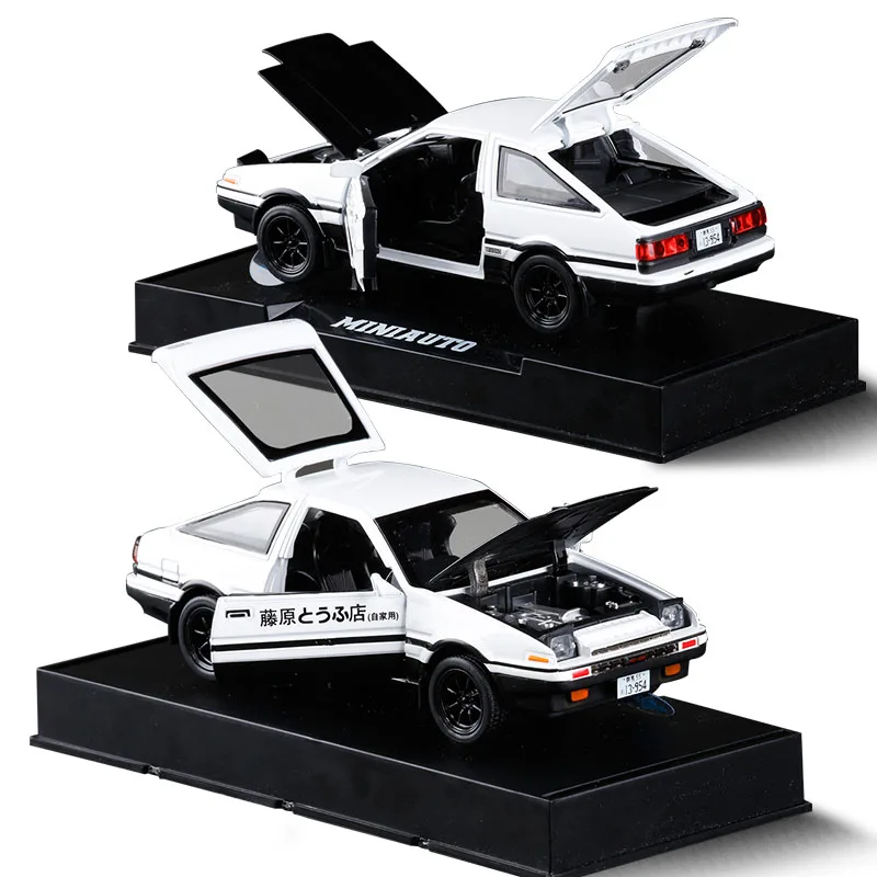 Jianyuan 1:32 head D 32127 AE86 модель автомобиля из сплава двухдверный звук и световой эффект
