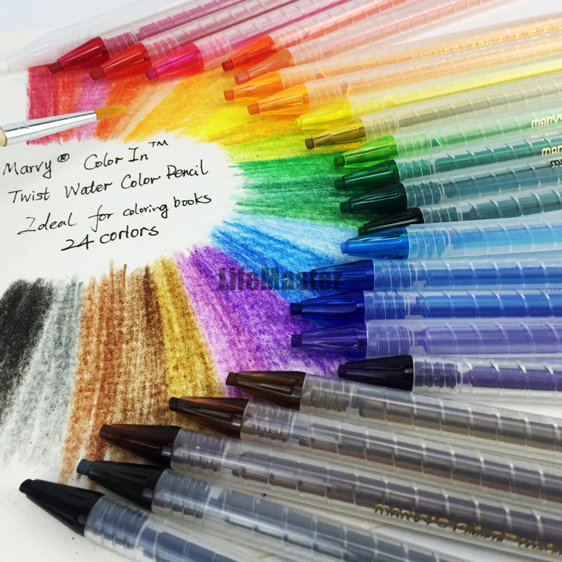 Карандаш водный механический LifeMaster 12 цветов 3 мм|color set|water color pencilscolor pencil |