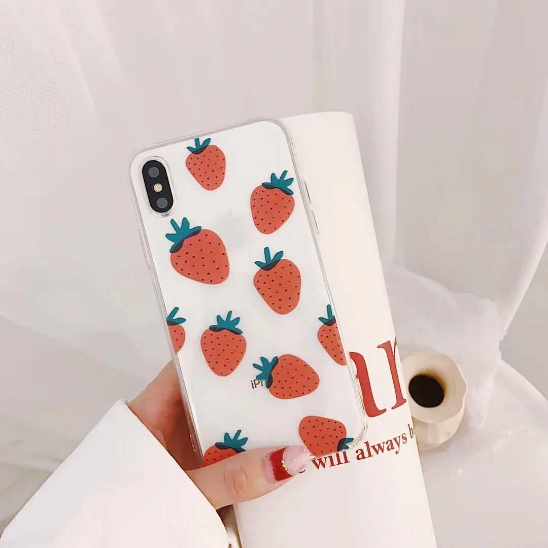FENCUS с рисунками фруктов телефон чехлы для iphone 7 6 6s 8 X Plus тонкий прозрачный ТПУ