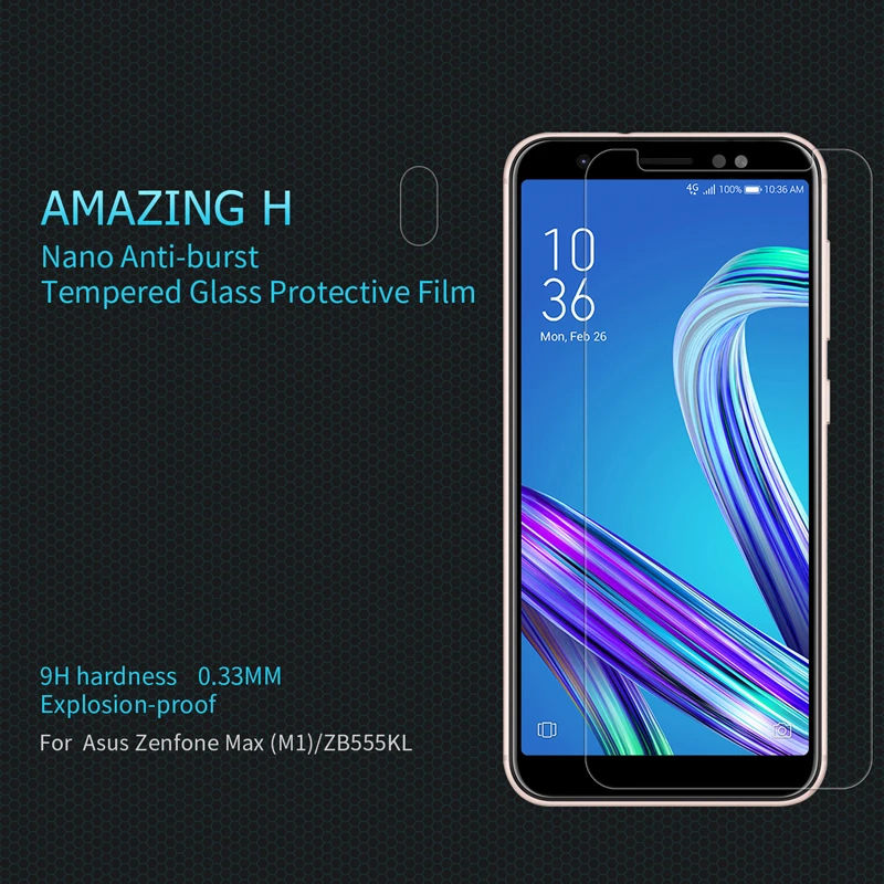 Для Asus Zenfone Max M1 ZB555KL закаленное стекло Nillkin Amazing H защитная пленка на переднюю