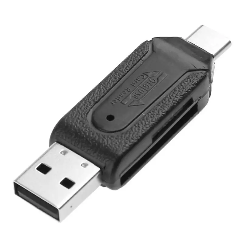 Кардридер Kuulee 2 в 1 USB OTG универсальный кардридер Micro TF/SD удлинитель для телефона