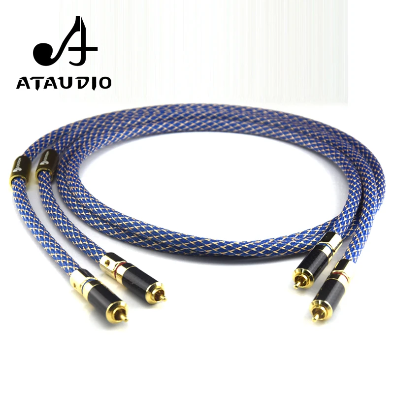 Аудиокабель ATAUDIO с посеребренным покрытием Hi Fi RCA двойное экранирование высокое