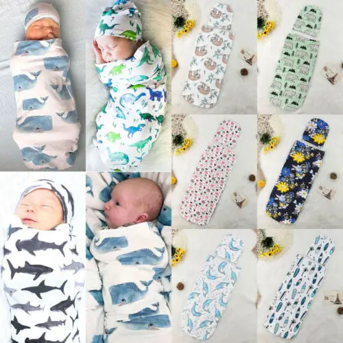 2 шт. Пеленальное Одеяло из пеленка для сна муслина и шапочка новорожденных | Мать