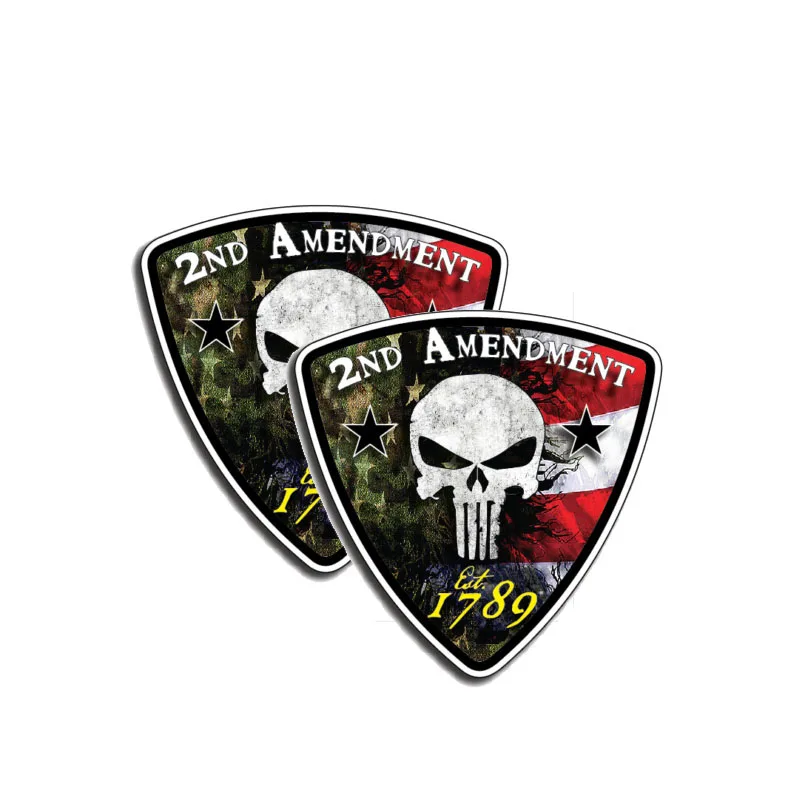 YJZT 2X 9 см* 9 см 2-я модификация Каратель Череп 1789 автомобиля Наклейка ПВХ автомобильные аксессуары 6-0137