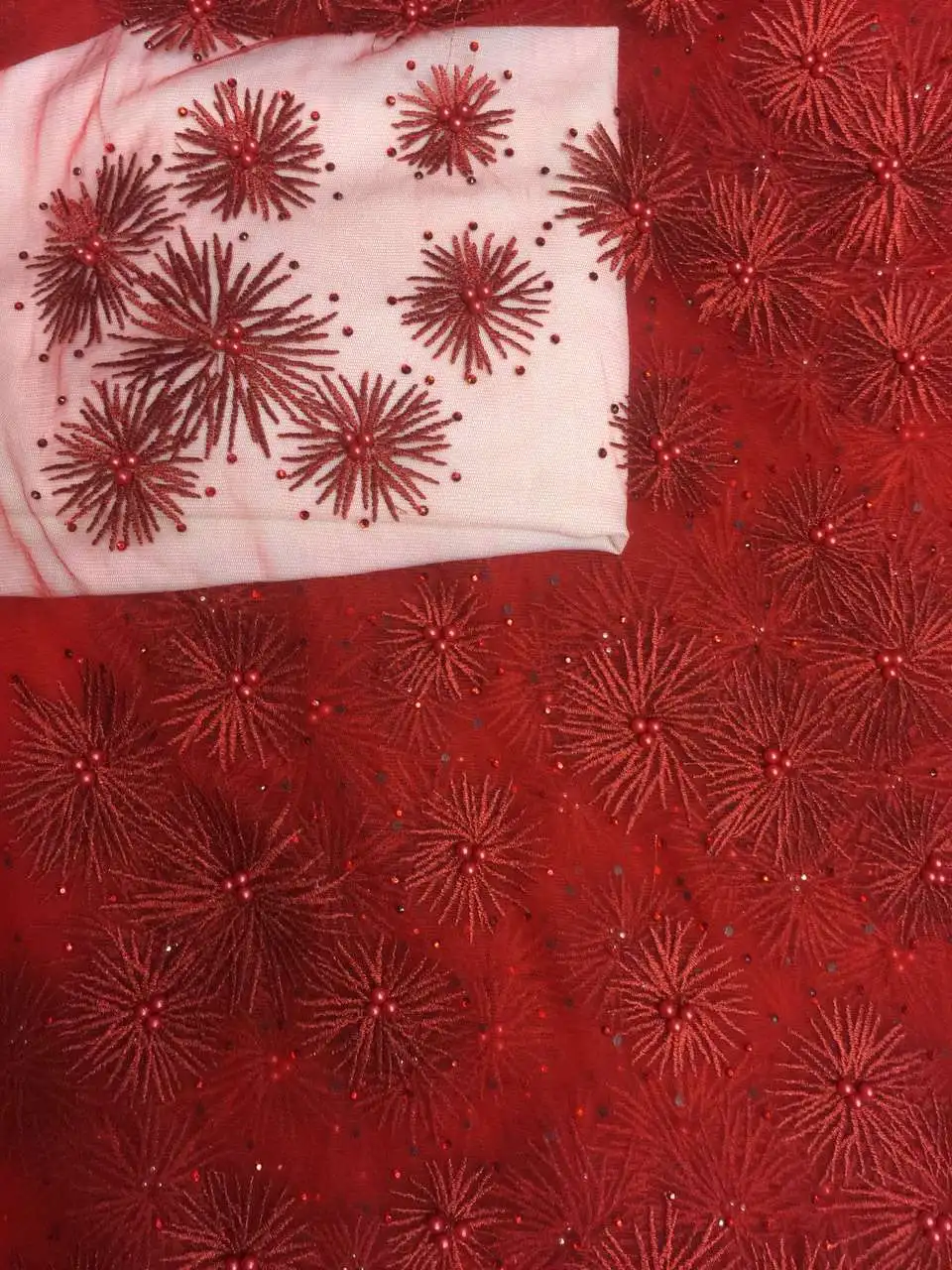 Африканская кружевная ткань новое Золотое вышитое бисером кружево высокое