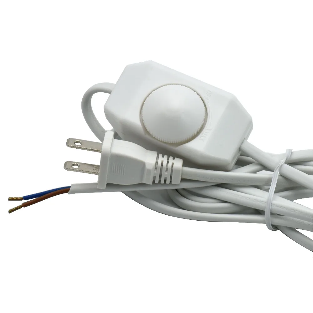 110 В 2*0 75 мм2 переключатель регулятор яркости лампы Кабель US Plug VDE Электрический