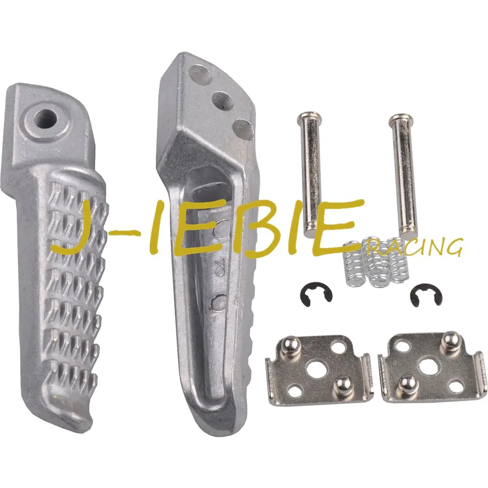 Серебряные Задние подножки для Kawasaki Ninja ZX6R ZX636 ZX10 ZX9R Z750 Z1000 ZX14 ZZR1200 ZZR1400 GTR1400|for