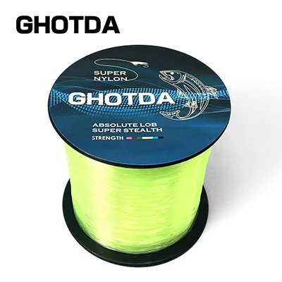 Yellow GHOTDA нейлоновая леска из мононити 1000 м 2-13 кг из японского материала - Цвет: Yellow