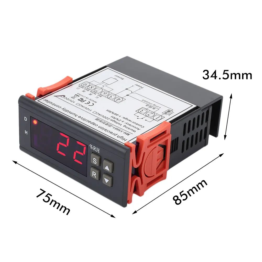 Контроллер гигрометра контроллер влажности Цифровой 1% RH ~ 99% 12 V/110 V/220 V инкубатор