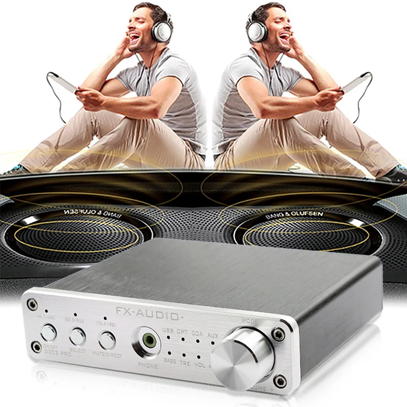 FX-Audio D302Pro Настольный ЦАП цифровой усилитель аудио USB ЦАП аудио усилитель мощности NE5532 с выходом усилителя для наушников