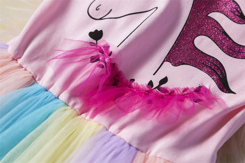 Fancy Summer Tutu Dress for Girls Dresses Kids Unicorn Vestidos Princess Birthday Party Costumes Children Clothes | Детская одежда и