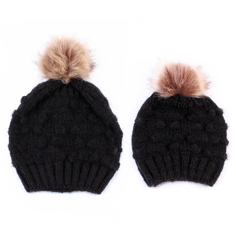 1PCS Women Baby Kids Warm Winter Wool Knit Beanie Pom Hat Crochet Ski Cap | Детская одежда и обувь