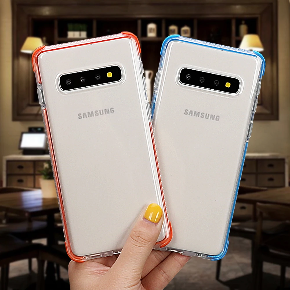Ударопрочный Прозрачный чехол для телефона LOVECOM для samsung Galaxy S10 Plus S10 S10e Note 10 Pro, мягкая задняя крышка из ТПУ для телефона, подарок, новинка