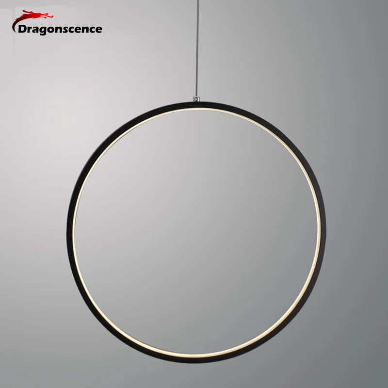 Dragonscence, современный светодиодный подвесной светильник, художественное круглое кольцо, круглая Подвесная лампа для дома, для гостиной, освещение в помещении, для учебы