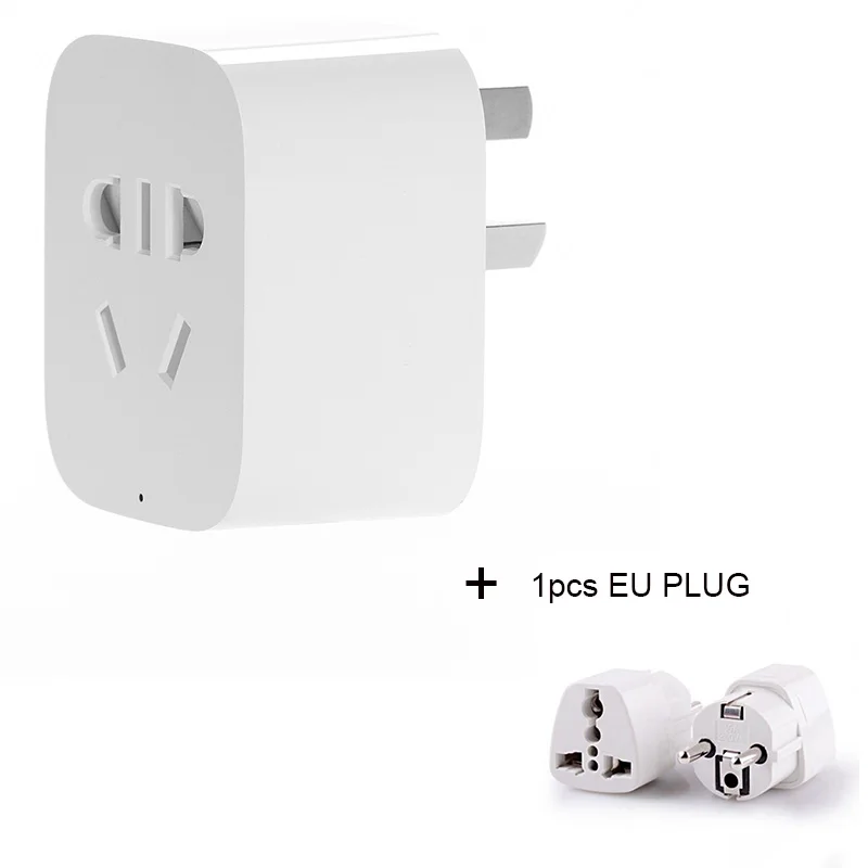 plug and EU Xiaomi Mi Smart power wi-fi-розетка дистанционное управление «Умная» вилка розетка!+ Штепсельная Вилка для преобразования по всему миру - Цвет: plug and EU