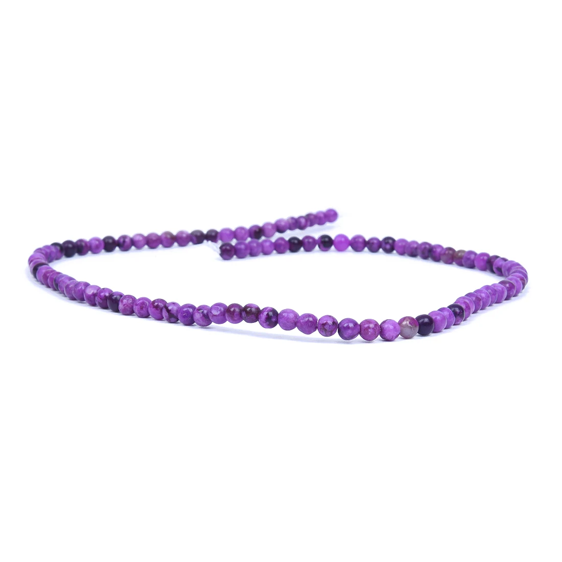Бусины россыпью камень Sugilite минеральный Круглый 4 мм фиолетовый|beads stone|loose beadsloose