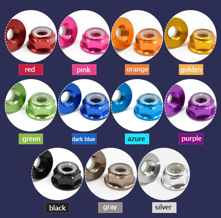Free Shipping 6 Pairs CW/CCW M6 Flange Nut 6mm Nylon Nuts | Игрушки и хобби