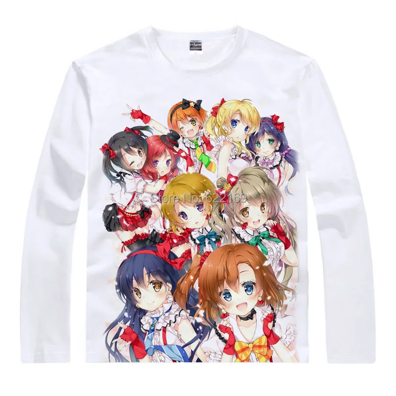 2015 футболка Love Live Eli Honoka Maki костюмы для косплея Мужская с японским известным аниме