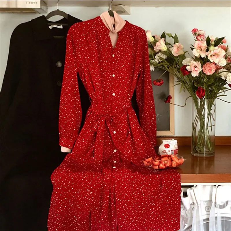 Платье женское повседневное свободное в Корейском стиле на весну 2019 | Женская