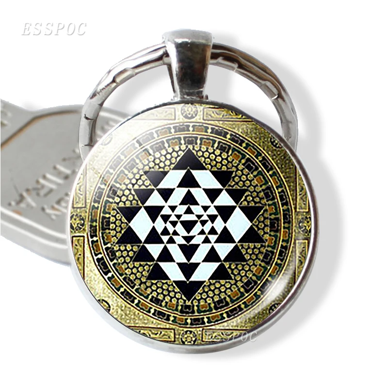 Sri Yantra Мандала брелок буддийские священные геометрические украшения Шри Янтра