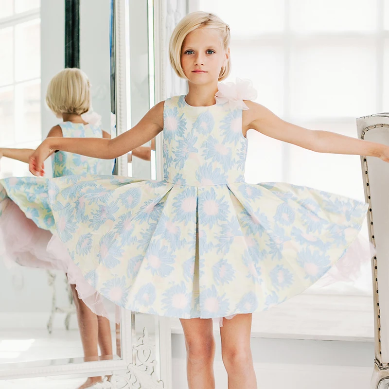 ChildDkivy Baby Girl Clothes 3-12 Years Princess Dress for Toddler Girls Autumn Winter Kids Party Floral | Детская одежда и обувь