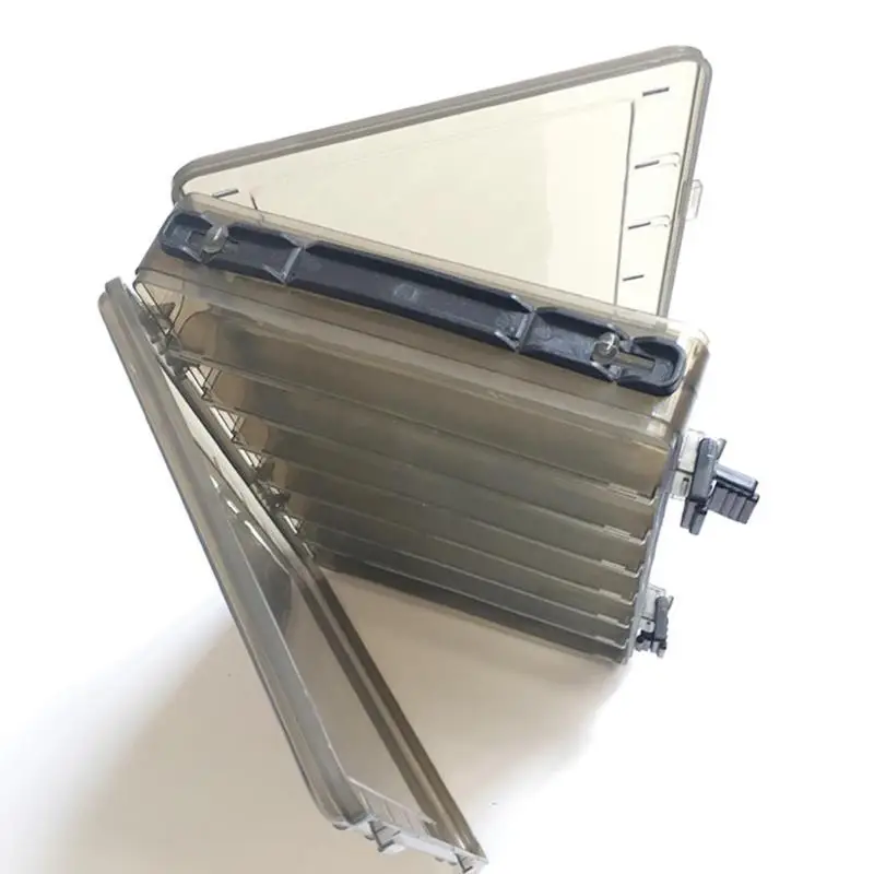 Пластиковый двухслойный водонепроницаемый футляр для рыболовных снастей чехол для хранения приманки