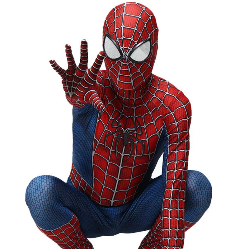 Человек-паук 3 Raimi Человек-паук косплей костюм 3D принт спандекс супергерой zentai боди костюм карнавальный для мальчиков взрослых детей