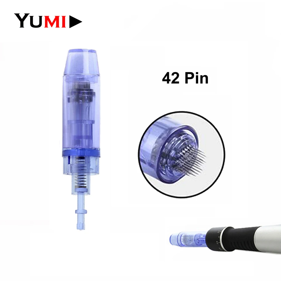 Картриджи для татуировок 20 шт./лот Bayonet Long Blue Micro 42 Pin|Устройство ухода за кожей