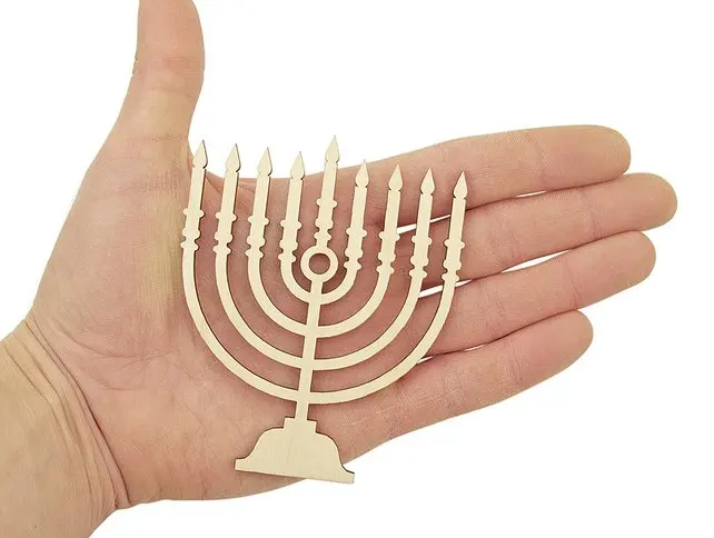 Деревянный подсвечник Менора форма дерево ремесло орнамент художественные