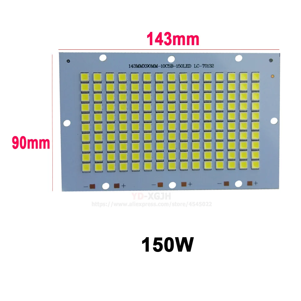 2 шт./лот 150 Вт 143x90 мм SMD 5054 светодиодная плата 100% лм полномощный светодиодный